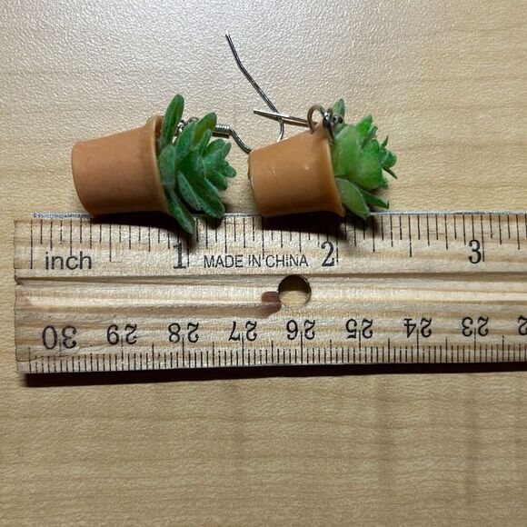 Succulent Novelty Earrings - Picture 2 of 4
